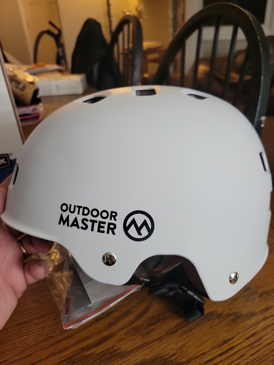 OutdoorMaster skateboard cycling helmet White M adult with  display picture 2