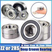 6000 to 6317 ZZ or 2RS Deep Groove Ball Bearing, Miniature, Double Sealed Shield