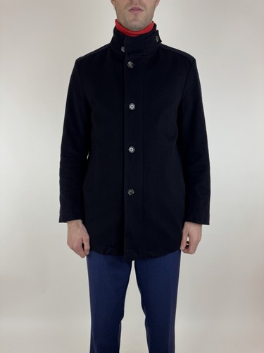 SCHNEIDERS Wool Coat Zipper Sport Peacoat Coat Mens Size 52 - Picture 2 of 16