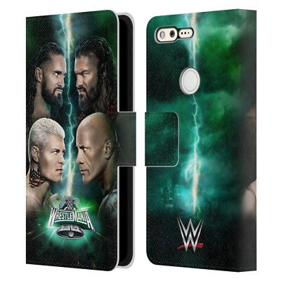 OFFIZIELLE WWE WRESTLEMANIA 40 BRIEFTASCHE HUELLE AUS LEDER FÜR GOOGLE HANDYS