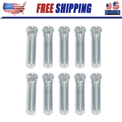 10PCS 1/2'' Longer than Stock Wheel Stud Lug Bolt Fits 1982-2004 Chevy S-10, S10