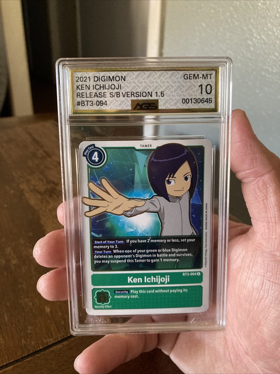 Digimon Ken Ichijoji - BT3-094 - R Graded 10 Gem Mint AGS