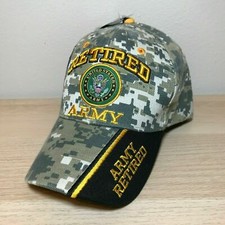 Officially Licensed Army Vet Veteran Retired ARMY Emblem Digital Camo Cap Hat