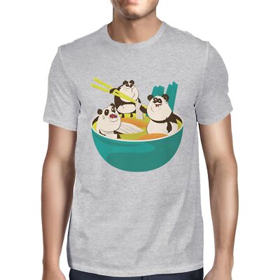 1Tee Herren Drunk in Ramen Pandas T-Shirt