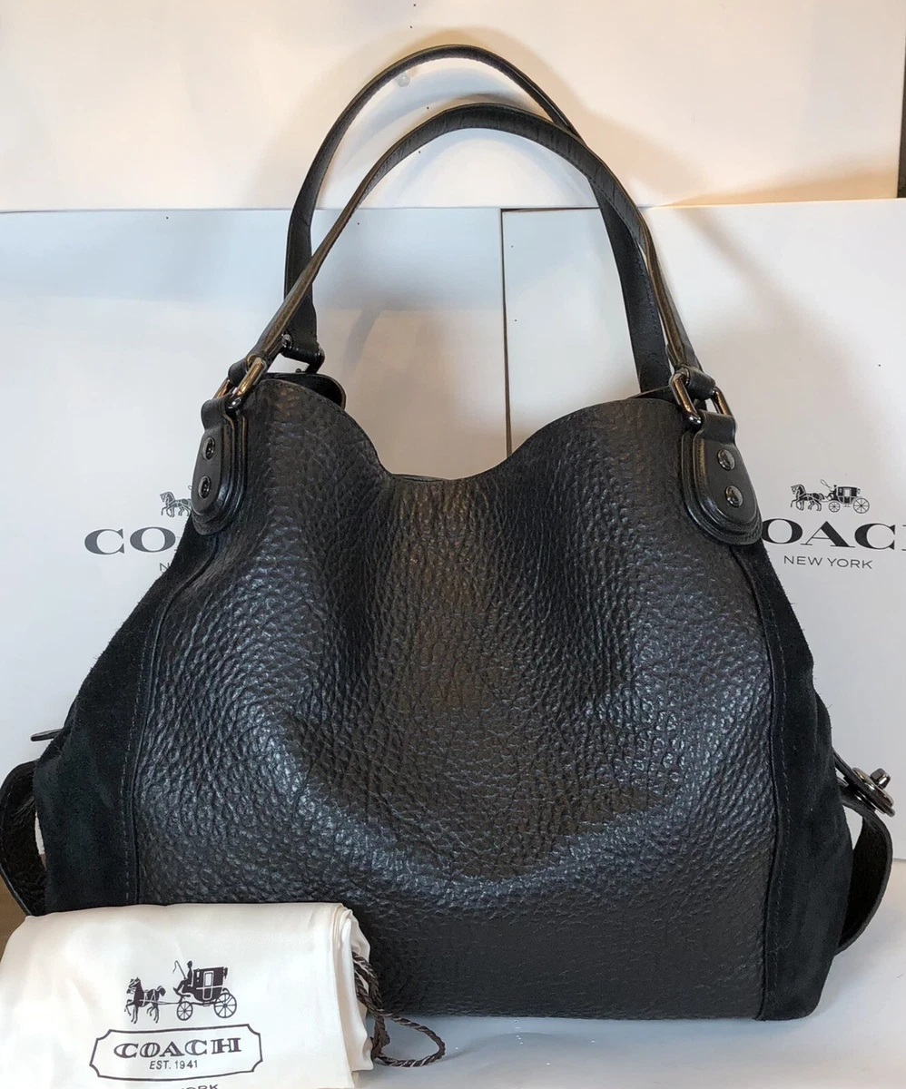 Coach edie sales mixed leather