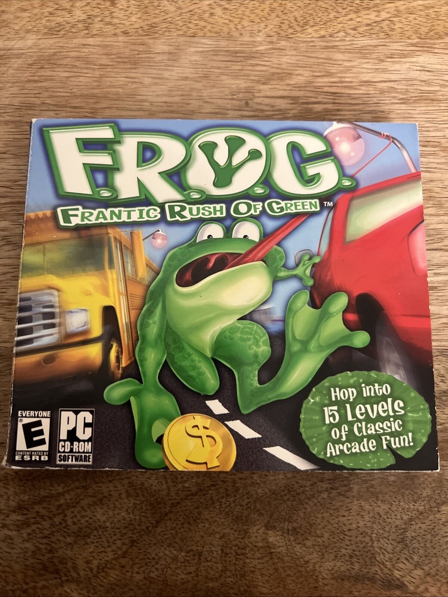 Frog Frantic Rush Of Green Video Game Pc Cd-ROM E-Everyone