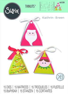 New Retired Sizzix Thinlits Christmas Character Box 15pc #665338 Retail $19.99