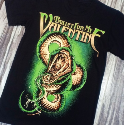 Vtg Bullet For My Valentine Band Cotton Black Full Size Unisex Shirt