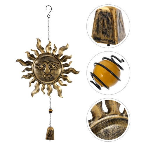 Hanging Sun Face Ornament Iron Wind Chime Small for outside eBay