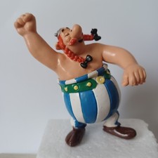 Rare ! Grosse Figurine Bully 1990 ASTÉRIX - OBÉLIX POING FERMÉ - 10cm
