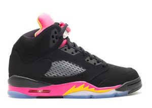black and pink jordan 5