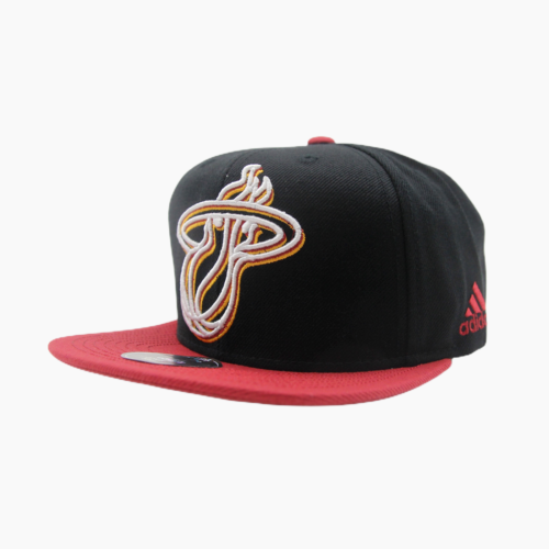 Adidas Miami Heat Snapback Cap Unisex Adult 58cm Black & Red - Picture 1 of 5