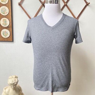 Armani Exchange Pima Cotton Slim Fit V-Neck Tee T-Shirt Mens Small | eBay