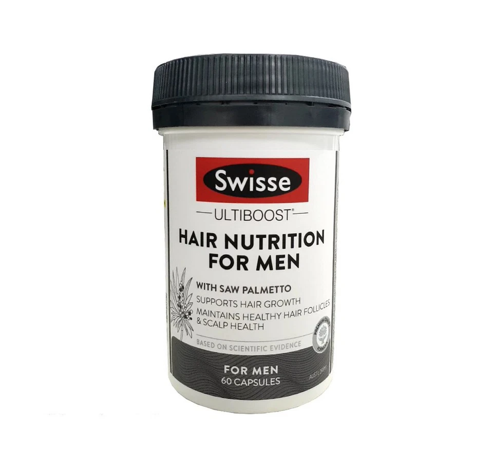 2 x Swisse Ultiboost питание для волос для мужчин рост волос и кожи головы 60 капсул - Изображение 2 из 4