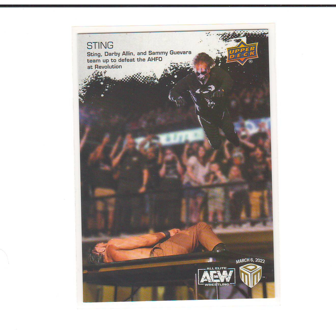 2022 Upper Deck AEW Match Dated Moments #3 Sting / Andrade El Idolo
