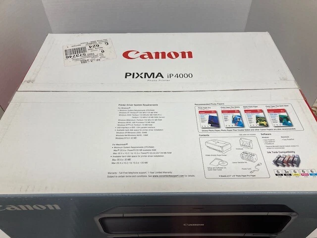 CANON iP4000 Photo Inkjet Printer BRAND NEW IN ORIGINAL BOX SEALED - Image 4 of 4