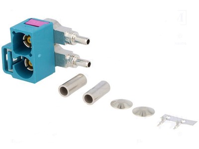 Fakra Autoradio Stereo Antenne Antenne Stecker Adapter Reparaturteil Twin Blau