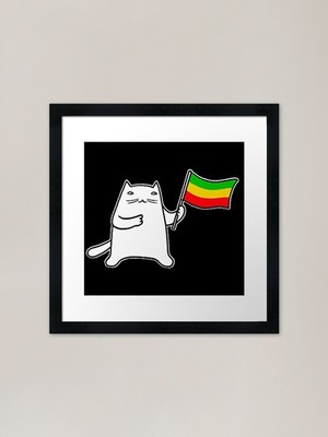 Rastafari Flagge gerahmter Kunstdruck gerahmtes Wandbild Poster Leinwanddruck Bild