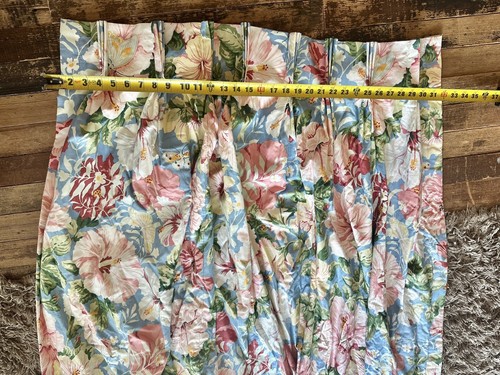 Cortina Única Scalamandre Lino Tropical HIBISCO FLORAL 100" Largo Yarda 32” - Imagen 4 de 7