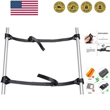 Car Roof Rack Loop Tie Down Straps - Short Cam Buckle Crossbars for Kayak, Su...