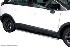Schwellerrohre oval mit Tritt für OPEL Crossland X Bj.17- Edelstahl mit TÜV