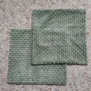Kevin Textile Corduroy Throw Pillow Covers 15x15 Inch Dusty Green