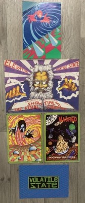 VOLATILE STATE 1991 - 92 the WONDERLAND ARENA 5 EARLY Rave Flyers EX = Very Good