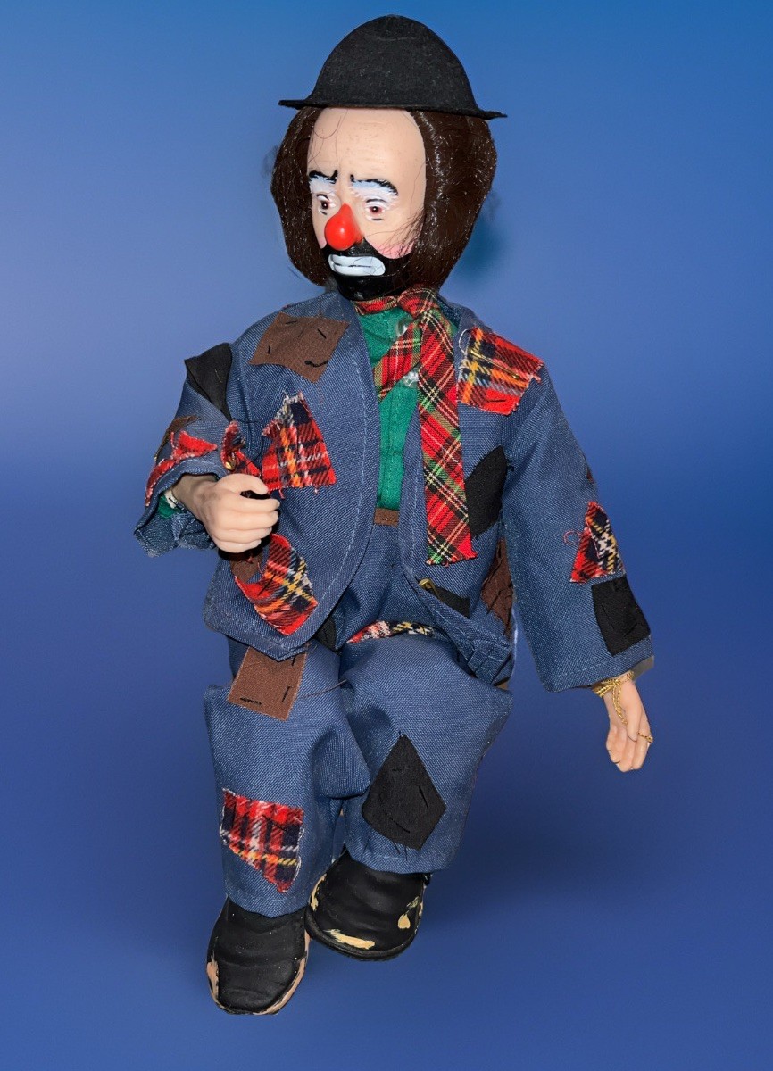 Emmett Kelly Sr. Animated Musical Animated Doll as “Weary Willie” by May Lei USA