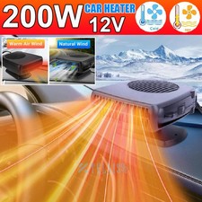 200W Portable Electric Car Heater 12V DC Heating Fan Defogger Defroster Demister