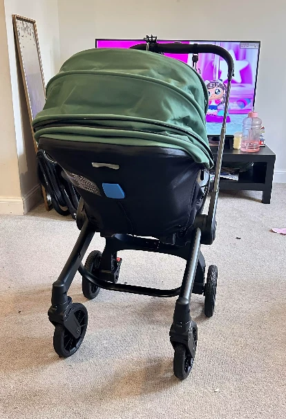 Cochecito de bebé 4 en 1 sistema de viaje combo asiento de coche plegable ligero de lujo Ar Foto 4 de 4