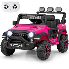 12V Kids Ride On Truck with 2 12V Motors Spring Suspension  Remote Control