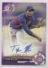 2017 Bowman Retail Prospect Auto Purple 125/250 Tyson Miller #PA-TM Auto 1b7