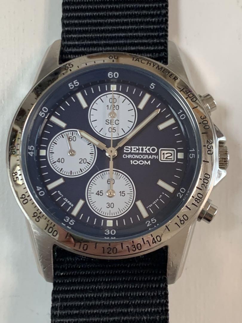 Seiko Chronograph 100M Waterproof Watch
