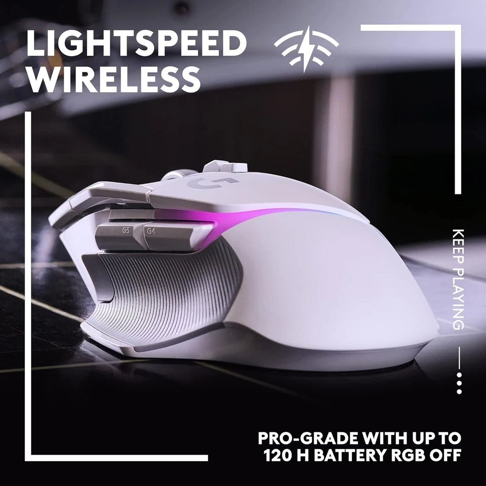 Logitech G502 X PLUS LIGHTSPEED Wireless RGB Gaming Mouse - Optical White - Image 2 of 4