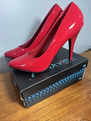 Red Stiletto Pointy Ballet Toe High Heels Drag Queen Fetish Womans Shoes 16M