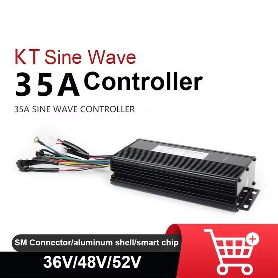 EBike 36V/48V/52V KT 35A Sine Wave Controller WP/SM For 1500W Brushless ...