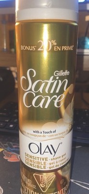Gillette Satin Care shave gel with a touch of OLAY