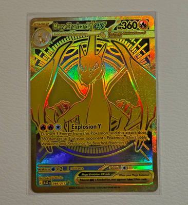 Mega Charizard Y EX 294 Gold Mega Hyper Rare, Ascended Heroes