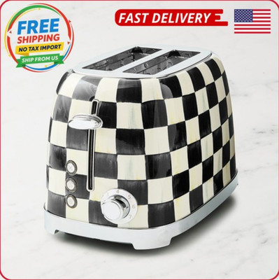 NEW MacKenzie-Childs Courtly Check 2-Slice Toaster