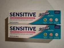 Natural White Sensitive Extreme Whitening Toothpaste 2Tubes  3.4 Oz  Exp 2/27