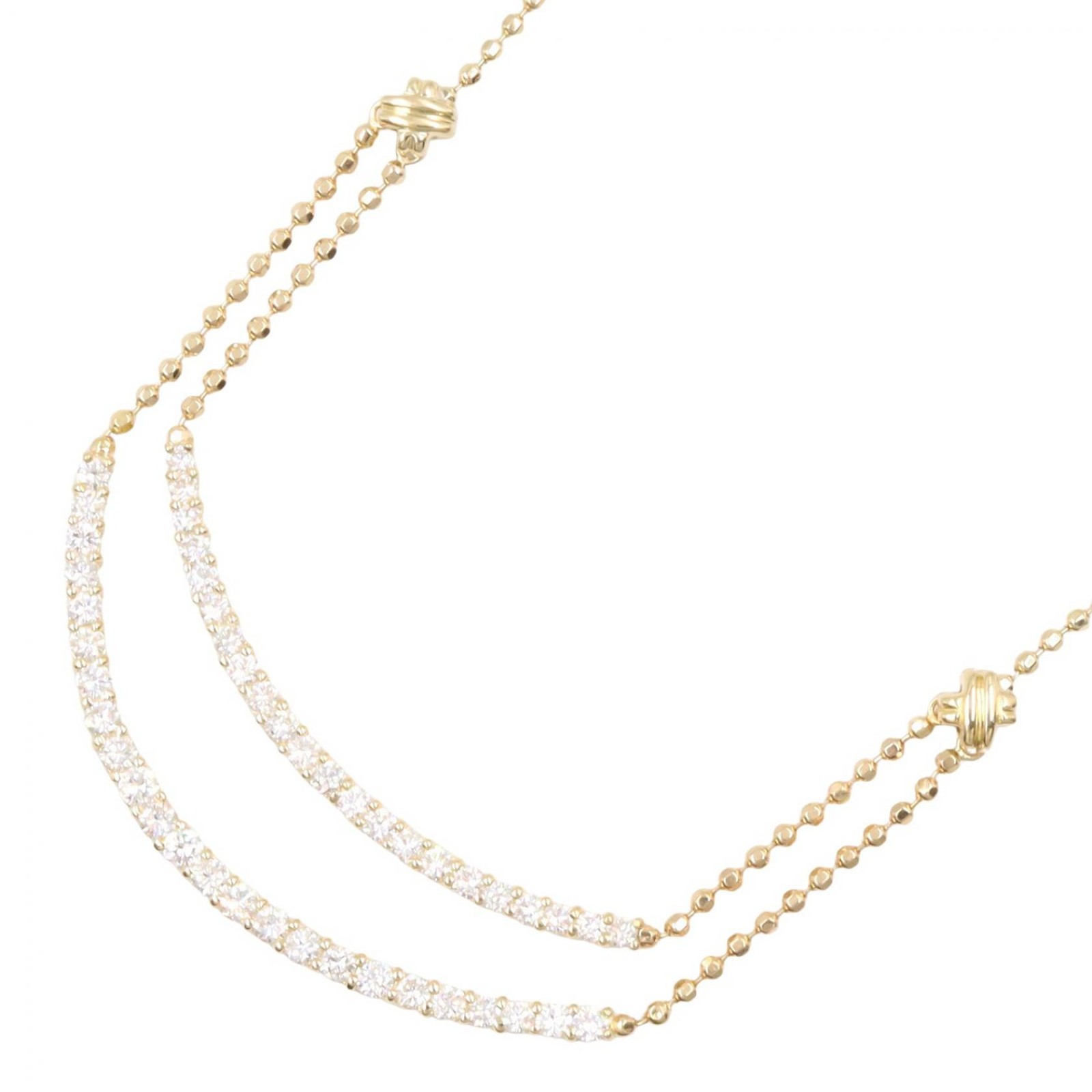 JEWELRY Diamond Necklace 18KYG Yellow Gold Used women