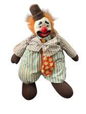 Vintage Plush Creations Big Tie Clown 21 Stuffed Plush Plastic Head Model 3718