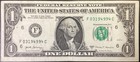 Black! 2017 A Series 1 Dollar Bill Ink Contamination Error Banknote F 03194994 C — photo 1