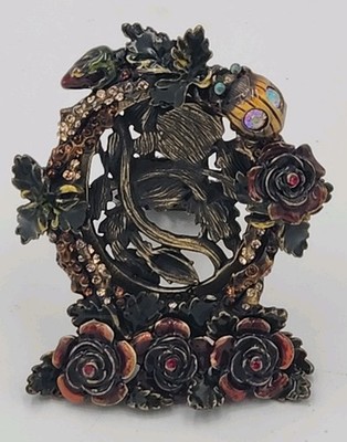 JAY STRONGWATER スワロフスキークリスタル × エナメル 写真立て JAY STRONGWATER Beetle Flowers Roses Swarovski Crystals Picture