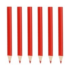 6 Pcs Wooden Colored Pencils Short Oil Based Colored Pencils, Red