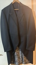 Grey Herringbone Tailcoat Jacket Morning Coat Wool Royal Ascot Wedding Mens Men
