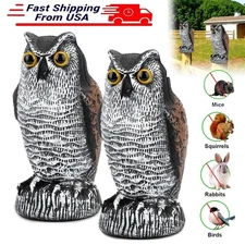 Owl Decoy Statue Bird Scare Away Pigeon Repellent Scarecrow for Garden Yard Deco