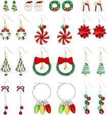 13 Pairs Christmas Earrings for Women, Dangle Drop Earrings...