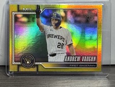 2026 Topps Series 1 Andrew Vaughn Yellow Rainbow Foil Serial #303 Brewers /399