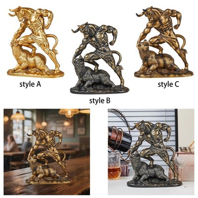 Wall-Street-Bullenstatue als Tischdekoration für Trader, Männer und